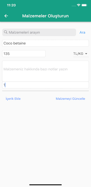 Home Formulator Screenshot 2