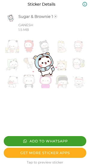 Animated Sugar Brownie Sticker Screenshot 3