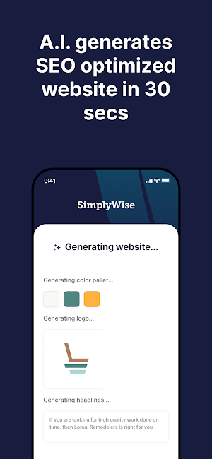 SimplyWise Website Builder Screenshot 2