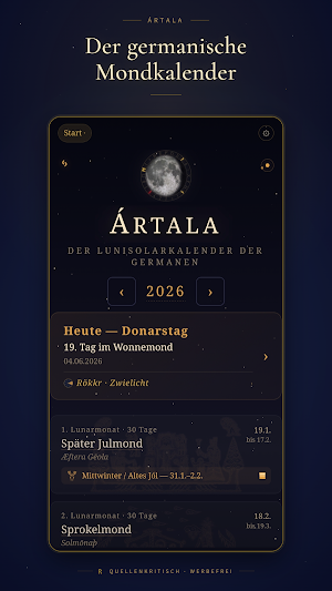 Artala: Germanic Moon Calendar Screenshot 0