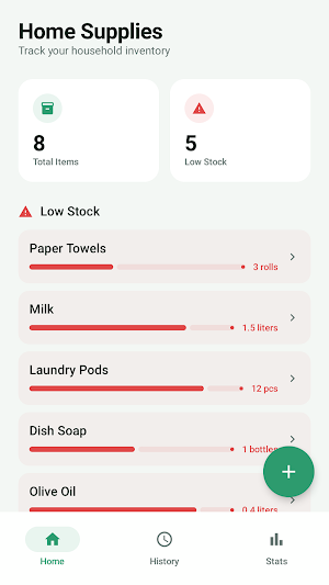 Home Supply Tracker Screenshot 1