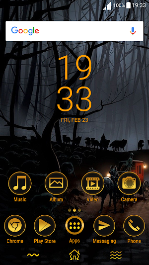 night wolfs | Xperia™ Theme Screenshot 1