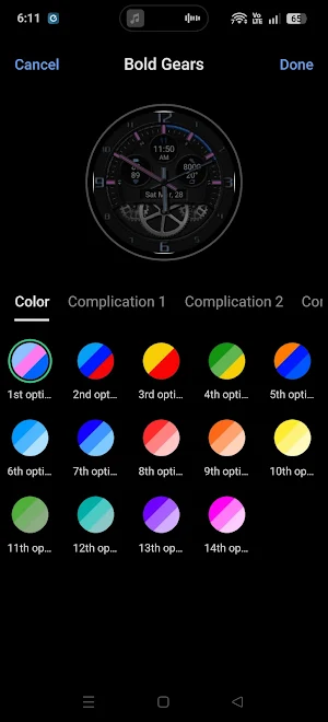 Bold Gears Watch Face 2026 Screenshot 0
