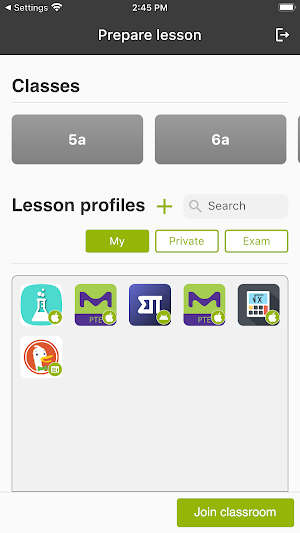 Relution Teacher Screenshot 1