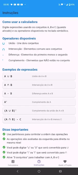 Conjuntos Screenshot 2