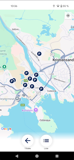 Parkering Kristiansand Screenshot 2