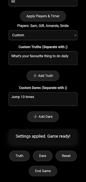Truth or Dare Screenshot 1