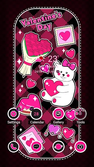 Lovely Pop Valentine-Wallpaper Screenshot 0