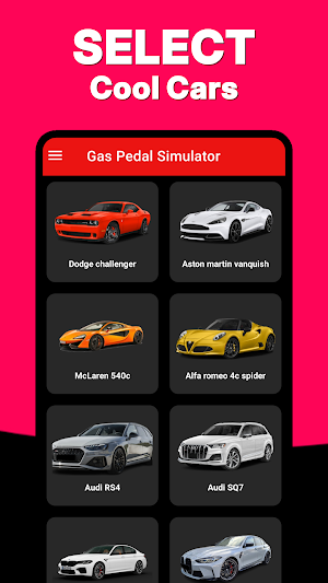 Car Engine Sounds & Gas Pedal Screenshot 2