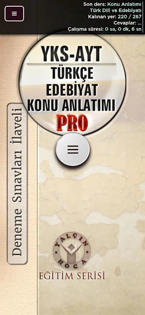 YKS-AYT KPSS Türkçe Edebiyat Konu Anlatımı Pro Screenshot 0