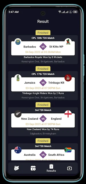 CricketLive - Live Scores Screenshot 2