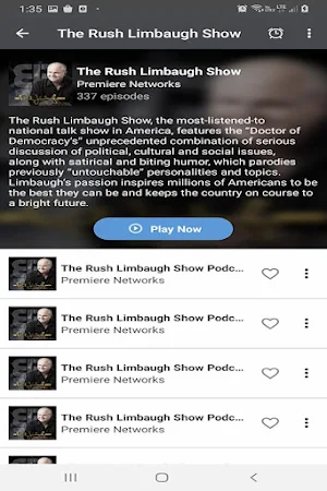 Rush Limbaugh Podcast Show Radio Screenshot 2
