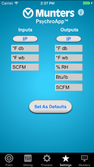 Munters PsychroApp Screenshot 3