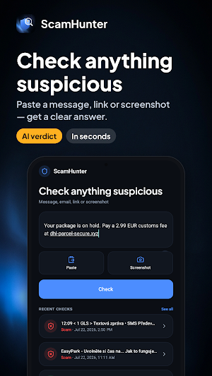 ScamHunter: AI Scam Checker Screenshot 0
