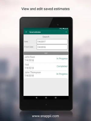 Work Order Estimate Screenshot 2