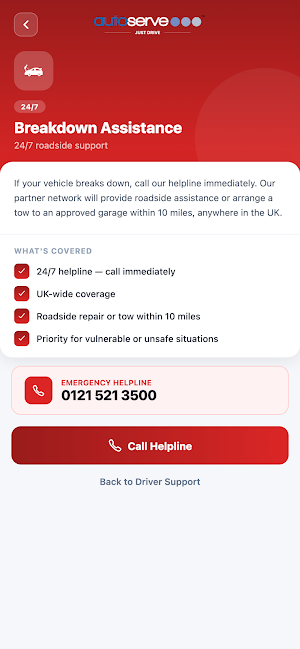 Autoserve Driver App Screenshot 2