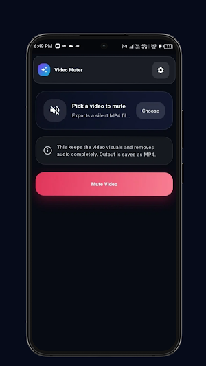 Video audio remover - Muter Screenshot 0