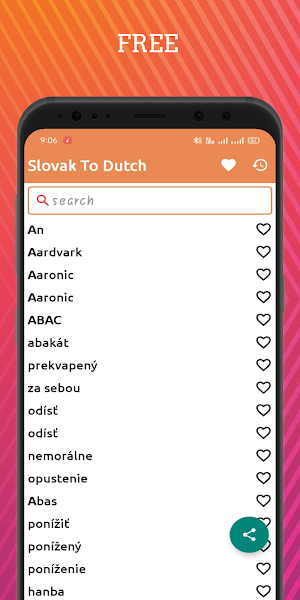 Slovak To Dutch Dictionary Screenshot 0