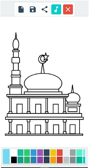 Mewarnai Masjid Islam Screenshot 2