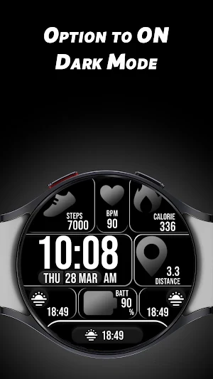 Colorful Tiles - Watch face Screenshot 2