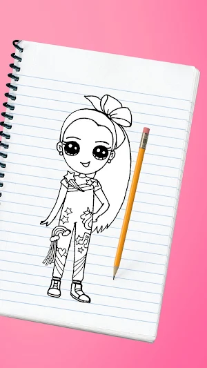 Cute Girl Drawing App Screenshot 1