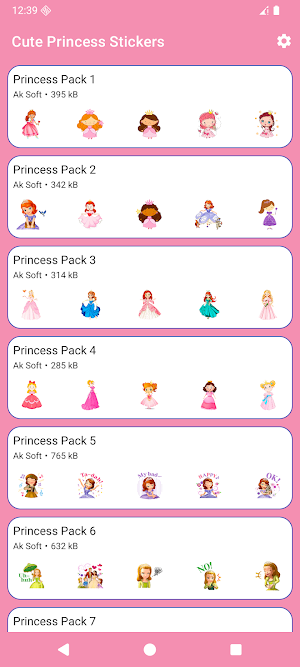 Cute Princess Stickers Screenshot 0