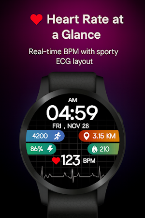 Heart Rate Digital WatchFace Screenshot 0