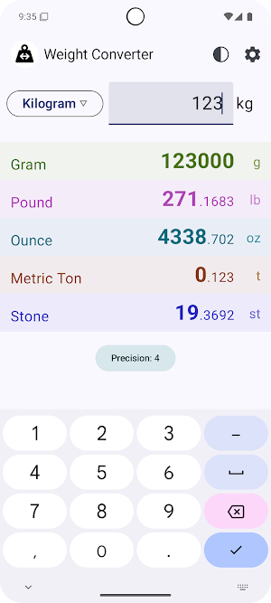 Weight Converter Screenshot 1