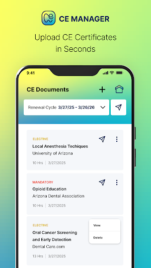 Dental CE Manager Screenshot 2