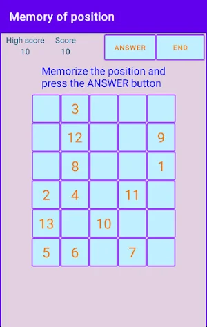 Memory of position Screenshot 2