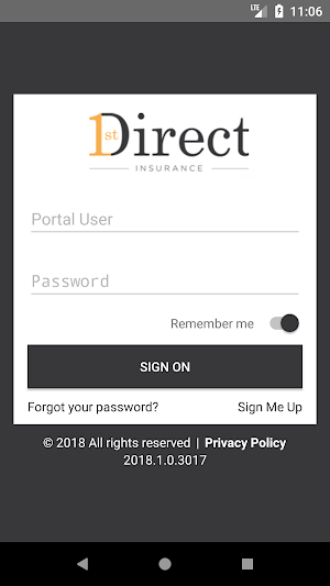 1st Direct Insurance Online Screenshot 0