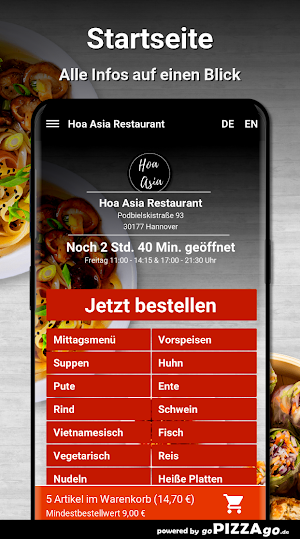 Hoa Asia Restaurant Hannover Screenshot 1