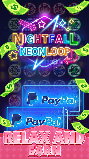 Nightfall Neon Loop: 2048 Screenshot 0