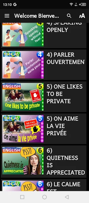 Welcome Bienvenu Screenshot 1