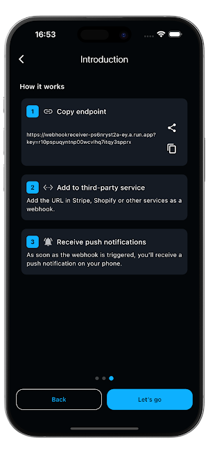 Webhook to Push Notifications Screenshot 3