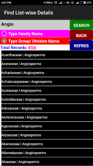 Classification in Botany Screenshot 2