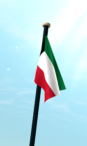 Kuwait Flag 3D Live Wallpaper Screenshot 2