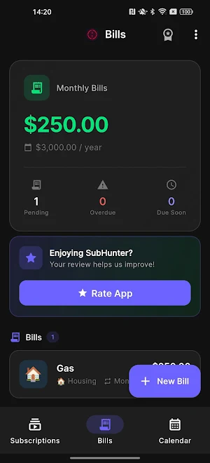SubHunter: Track Subscriptions Screenshot 1