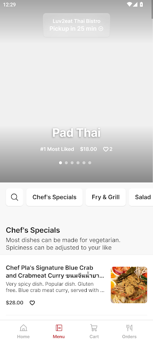 Luv2eat Thai Bistro Screenshot 1