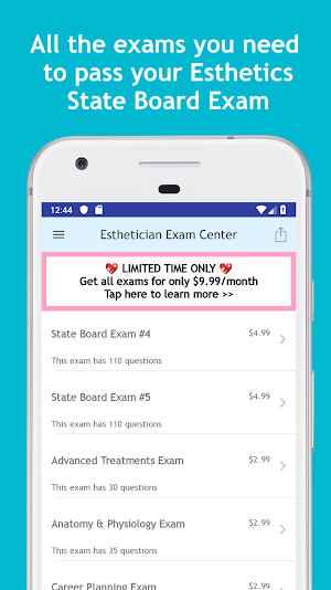 Esthetician Exam Center: State Board Exams & Prep Screenshot 2