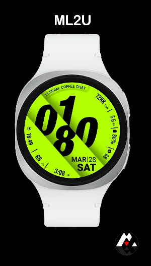 ML2U 407 Minimal Wear OS Face Screenshot 0