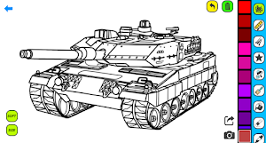 Military Tank Coloring Pages Screenshot 1