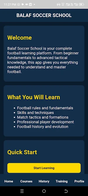 Balaf Soccer School Screenshot 0