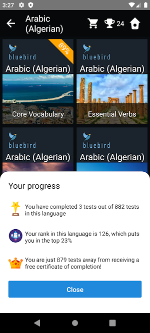 Arabic Algerian Language Tests Screenshot 2