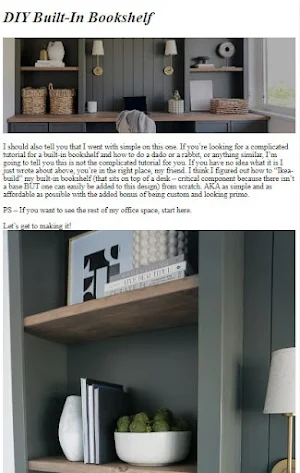 DIY Built-In Bookshelves Screenshot 1
