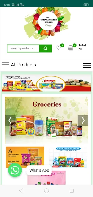 srivanaparvathystores.com Screenshot 0