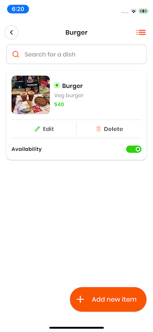 Pickup Dishes Restaurant Screenshot 1