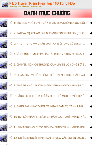 Truyện Kiếm Hiệp Top 100 Tổng  Screenshot 3