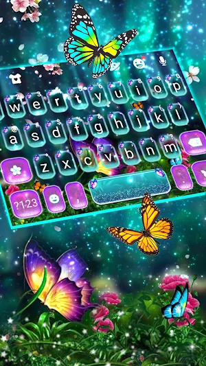 Wonderland Butterfly Keyboard Theme Screenshot 0