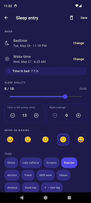 SleepRight: Sleep Journal Screenshot 3